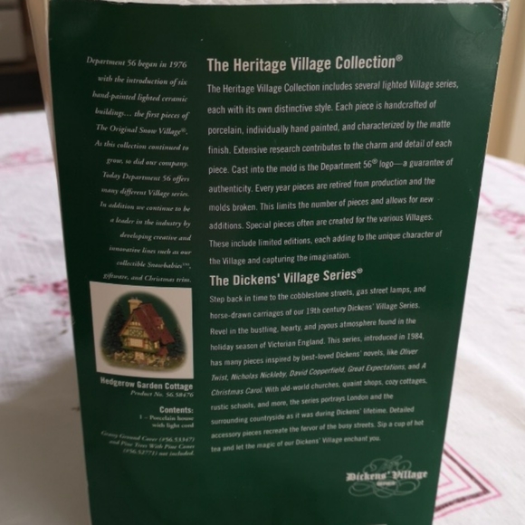 Dept 56 Hedgerow Cottage - Picture 2 of 4